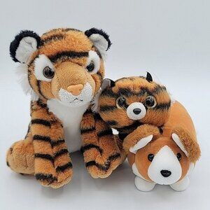 Stuffed Animal Trio Tigers & Douglas Corgi Stuffies Soft Toy #800